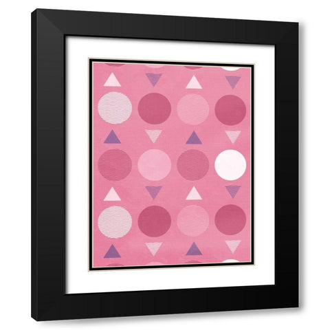 Pink movement Black Modern Wood Framed Art Print with Double Matting by Grey, Jace