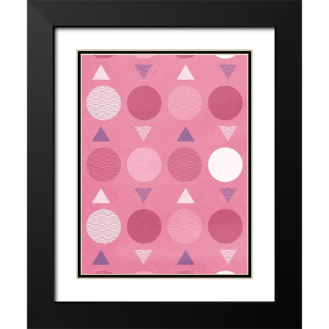 Pink movement Black Modern Wood Framed Art Print with Double Matting by Grey, Jace