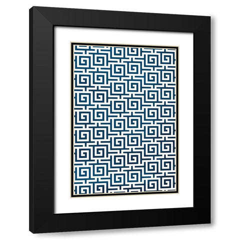 Indigo keys two Black Modern Wood Framed Art Print with Double Matting by Grey, Jace