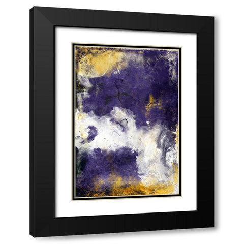 Purple Galaxy Black Modern Wood Framed Art Print with Double Matting by Grey, Jace