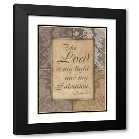 Lord Is My Light V2 Black Modern Wood Framed Art Print with Double Matting by Grey, Jace
