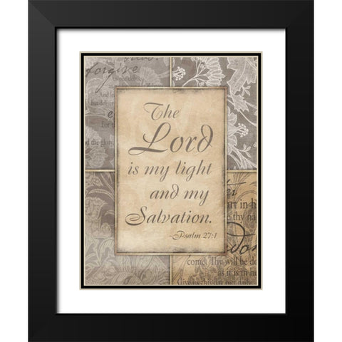 Lord Is My Light Black Modern Wood Framed Art Print with Double Matting by Grey, Jace