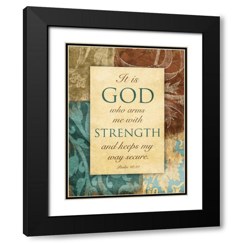 God Arms Black Modern Wood Framed Art Print with Double Matting by Grey, Jace