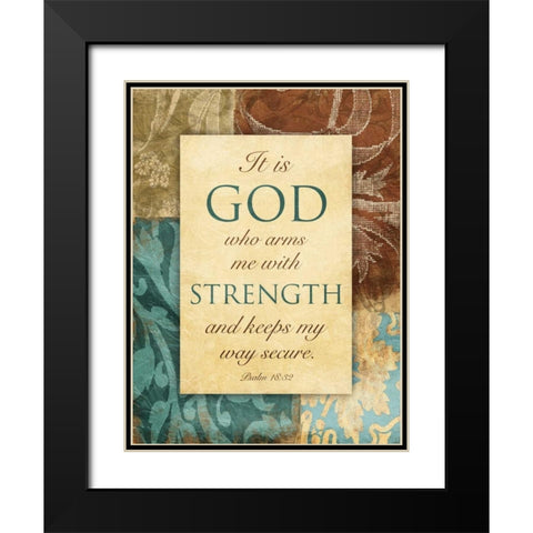 God Arms Black Modern Wood Framed Art Print with Double Matting by Grey, Jace