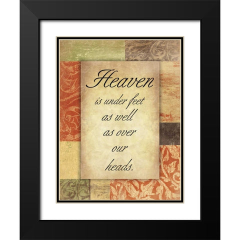 Heaven Spice Patch Black Modern Wood Framed Art Print with Double Matting by Grey, Jace