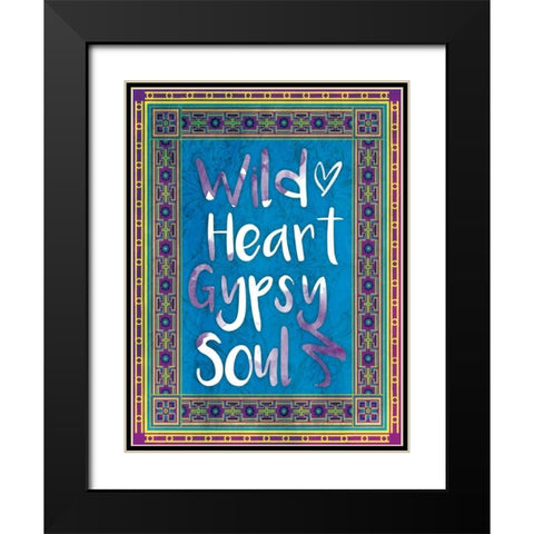 Wild Heart Black Modern Wood Framed Art Print with Double Matting by Grey, Jace