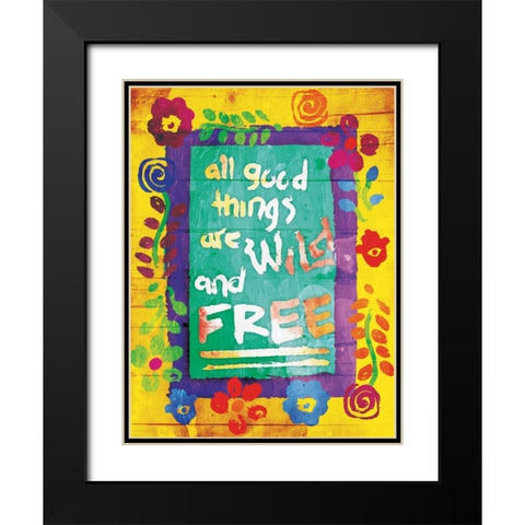 Wild And Free Black Modern Wood Framed Art Print with Double Matting by Grey, Jace
