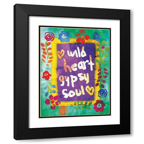 Gypsy Soul Black Modern Wood Framed Art Print with Double Matting by Grey, Jace