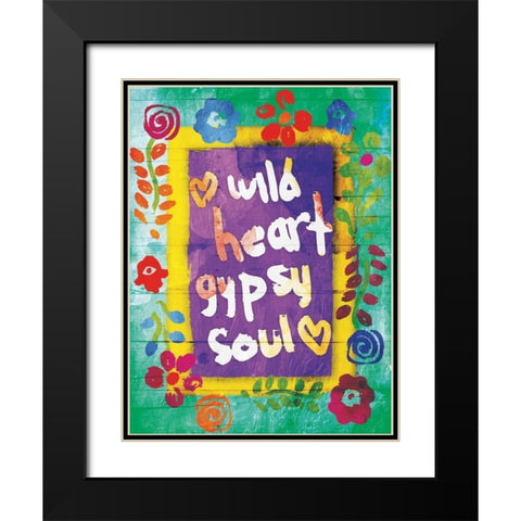 Gypsy Soul Black Modern Wood Framed Art Print with Double Matting by Grey, Jace