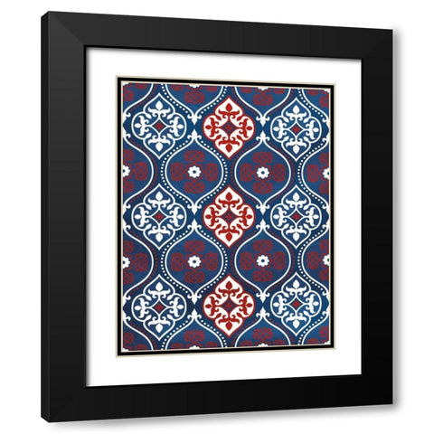 Moraccan Patriot Black Modern Wood Framed Art Print with Double Matting by Grey, Jace