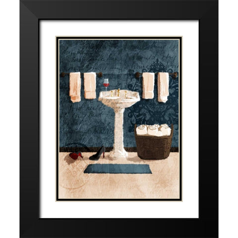 Sink And Wine Black Modern Wood Framed Art Print with Double Matting by Grey, Jace
