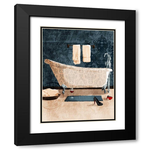 Bath And Wine Black Modern Wood Framed Art Print with Double Matting by Grey, Jace