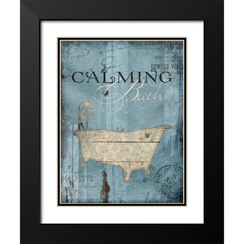 Calming Bath Black Modern Wood Framed Art Print with Double Matting by Grey, Jace