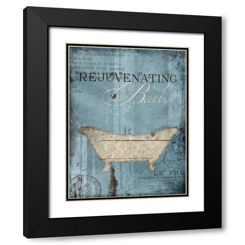 Rejuvenating Bath Black Modern Wood Framed Art Print with Double Matting by Grey, Jace