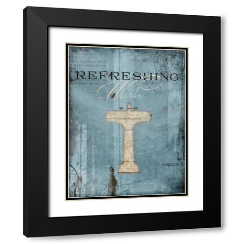 Refreshing Wash Black Modern Wood Framed Art Print with Double Matting by Grey, Jace