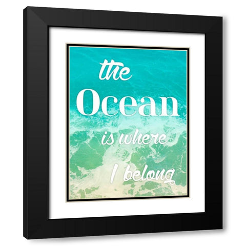 The Ocean Black Modern Wood Framed Art Print with Double Matting by Grey, Jace