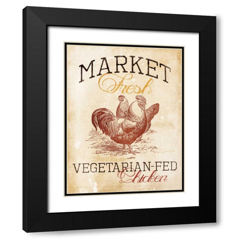 Vegetarian Fed Chicken Black Modern Wood Framed Art Print with Double Matting by Grey, Jace