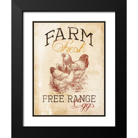 Free Range Eggs Black Modern Wood Framed Art Print with Double Matting by Grey, Jace