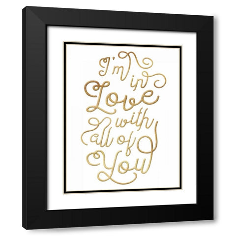 Love All Of You Black Modern Wood Framed Art Print with Double Matting by Grey, Jace