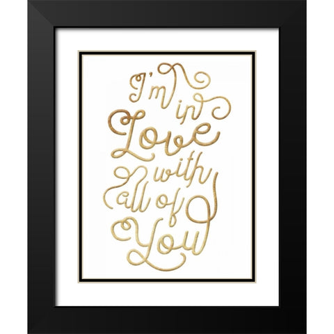 Love All Of You Black Modern Wood Framed Art Print with Double Matting by Grey, Jace