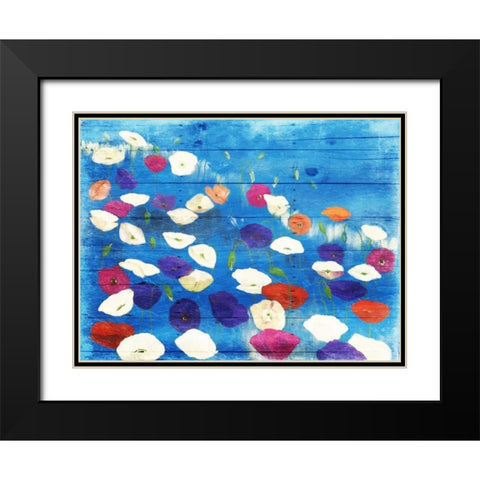 Patch Of Colors Black Modern Wood Framed Art Print with Double Matting by Grey, Jace