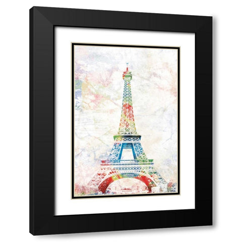 Pop Paris Black Modern Wood Framed Art Print with Double Matting by Grey, Jace