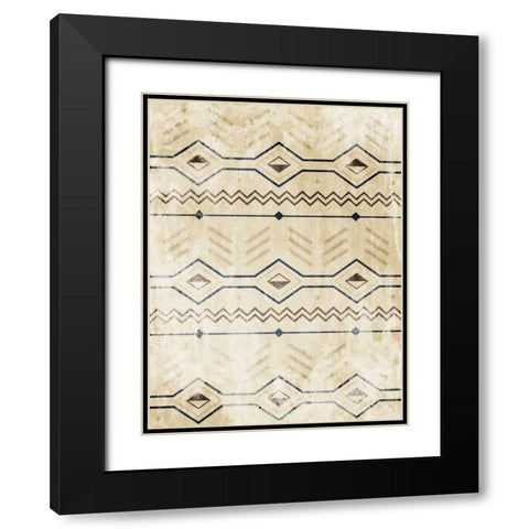Lodge Patterned Black Modern Wood Framed Art Print with Double Matting by Grey, Jace