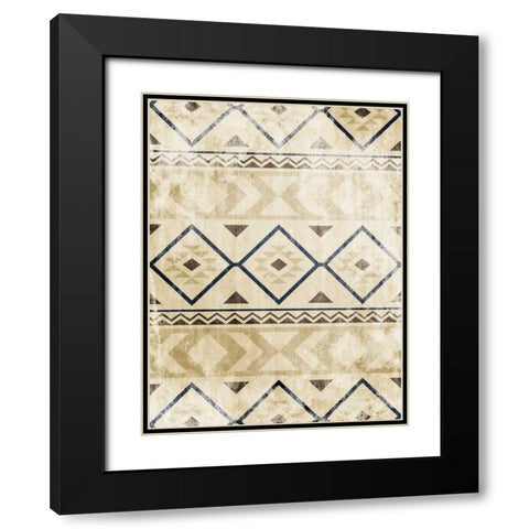 Lodge Patterned Mate Black Modern Wood Framed Art Print with Double Matting by Grey, Jace