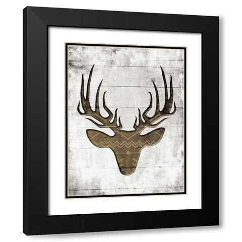 White Wood Dear Mate Black Modern Wood Framed Art Print with Double Matting by Grey, Jace