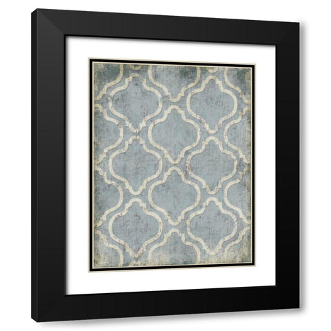 Antique Reverse Blue Wall Black Modern Wood Framed Art Print with Double Matting by Grey, Jace