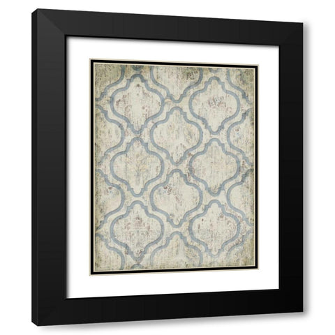 Antique Blue Wall Black Modern Wood Framed Art Print with Double Matting by Grey, Jace