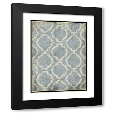 Antique Reverse Blue Wall Mate Black Modern Wood Framed Art Print with Double Matting by Grey, Jace