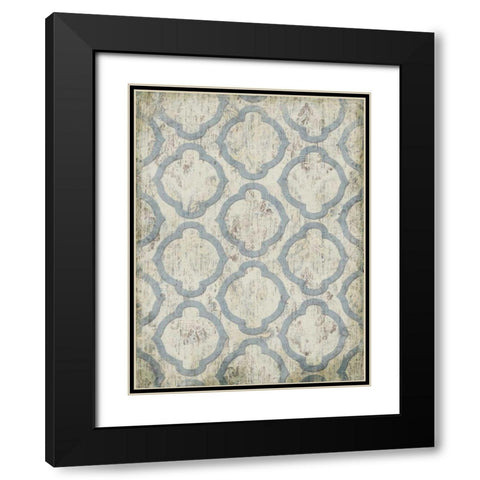 Antique Blue Wall Mate Black Modern Wood Framed Art Print with Double Matting by Grey, Jace