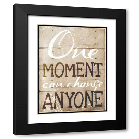 One Moment Black Modern Wood Framed Art Print with Double Matting by Grey, Jace