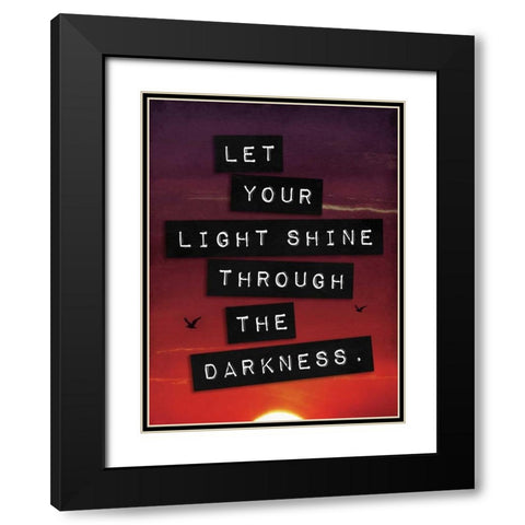 Light Through Darkness Black Modern Wood Framed Art Print with Double Matting by Grey, Jace