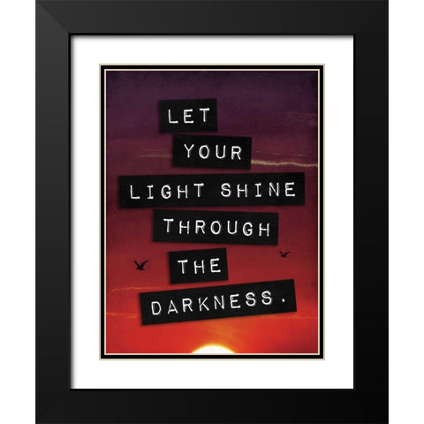 Light Through Darkness Black Modern Wood Framed Art Print with Double Matting by Grey, Jace