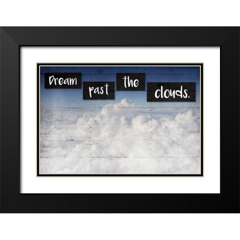 Dream Clouds Black Modern Wood Framed Art Print with Double Matting by Grey, Jace