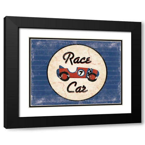 Race Car Blues Black Modern Wood Framed Art Print with Double Matting by Grey, Jace