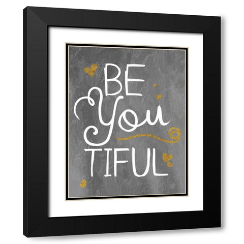 BeUtiful Grey Black Modern Wood Framed Art Print with Double Matting by Grey, Jace