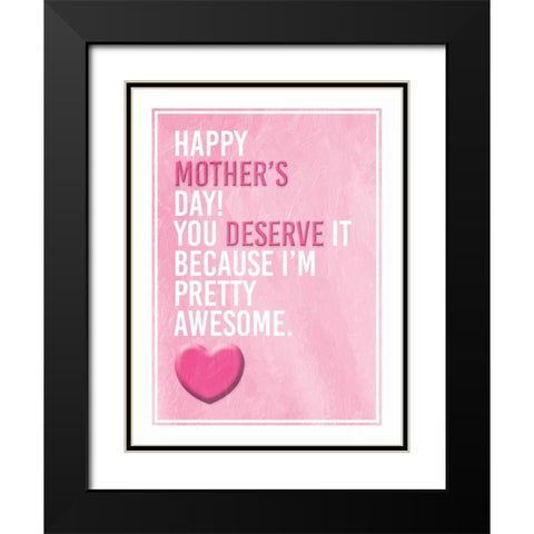 Mothers Awesome Black Modern Wood Framed Art Print with Double Matting by Grey, Jace