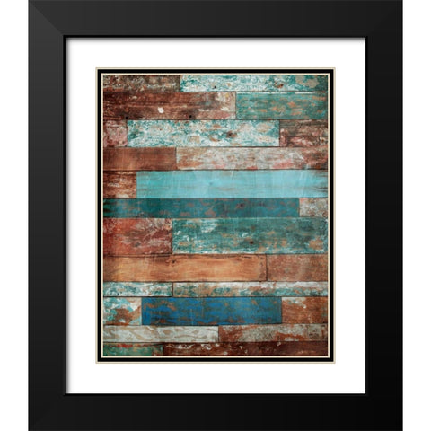 Blue Hues Wood Black Modern Wood Framed Art Print with Double Matting by Grey, Jace