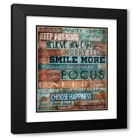 Inspire Others Black Modern Wood Framed Art Print with Double Matting by Grey, Jace