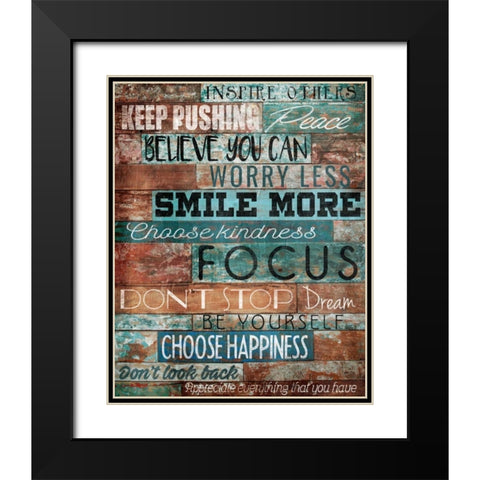 Inspire Others Black Modern Wood Framed Art Print with Double Matting by Grey, Jace