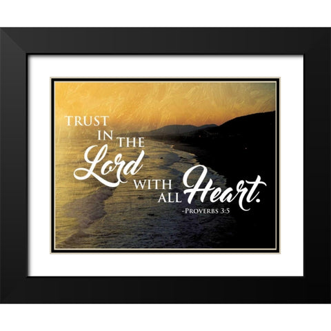 Lord Heart Black Modern Wood Framed Art Print with Double Matting by Grey, Jace
