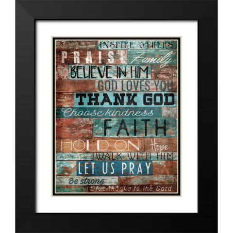 Praise Black Modern Wood Framed Art Print with Double Matting by Grey, Jace