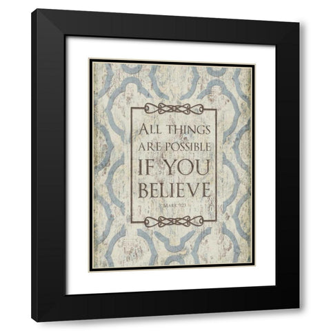 All Things Black Modern Wood Framed Art Print with Double Matting by Grey, Jace