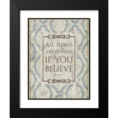 All Things Black Modern Wood Framed Art Print with Double Matting by Grey, Jace