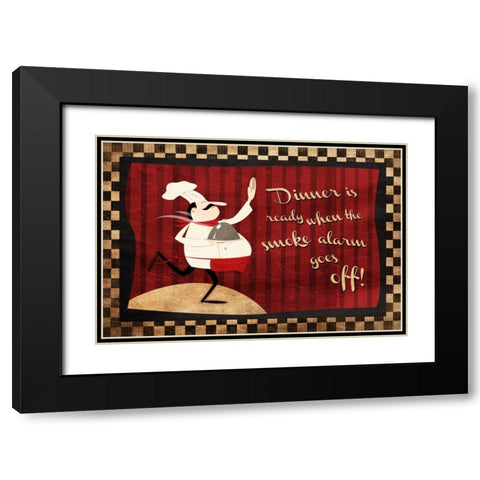 Dinner Is Ready Black Modern Wood Framed Art Print with Double Matting by Grey, Jace
