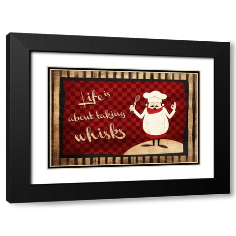 Taking Whisks Black Modern Wood Framed Art Print with Double Matting by Grey, Jace