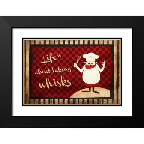 Taking Whisks Black Modern Wood Framed Art Print with Double Matting by Grey, Jace